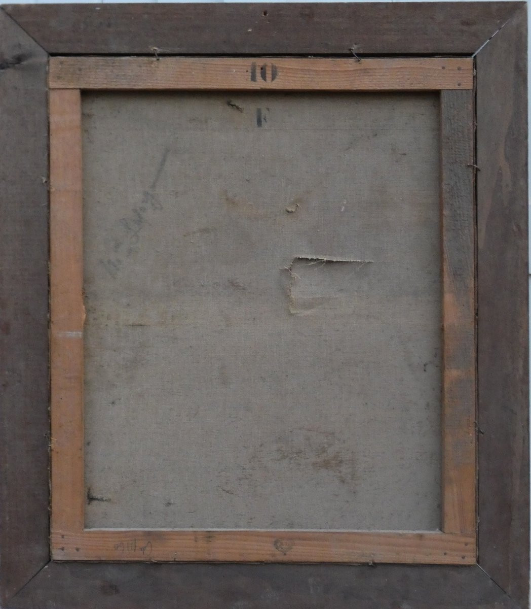 Marie Laforge 1865-1942...large Impressionist Canvas To Be Restored...woman Reading-photo-7