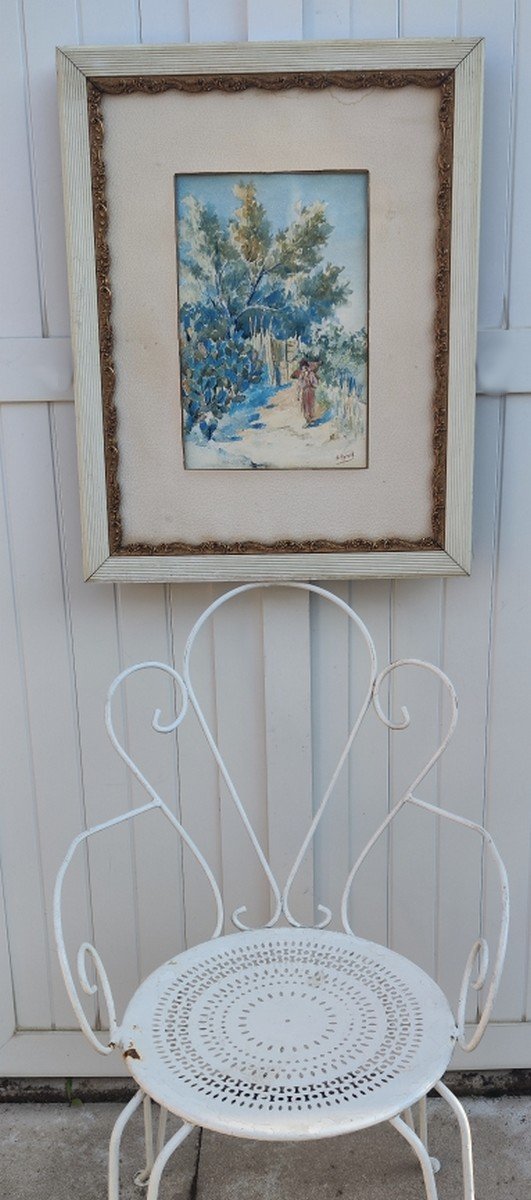 ÉDOUARD HERZIG 1860-1926...GRANDE AQUARELLE...ALGÉRIE & KABYLIE DES PEINTRES..LA PORTEUSE D'EAU-photo-7