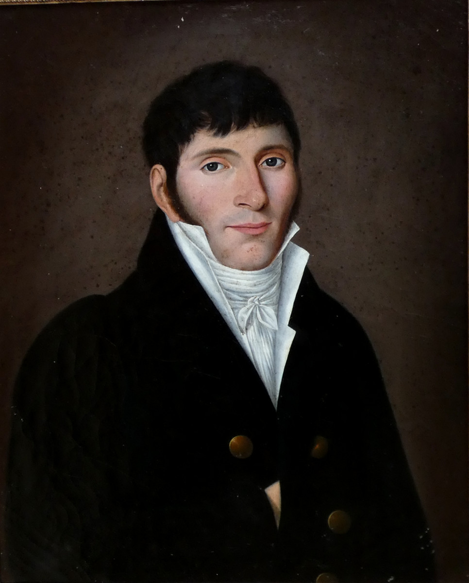 GRAND PORTRAIT DU 1ER EMPIRE VERS 1804-1815...UN JEUNE BOURGEOIS, SOUS LE RÈGNE DE NAPOLÉON-photo-4