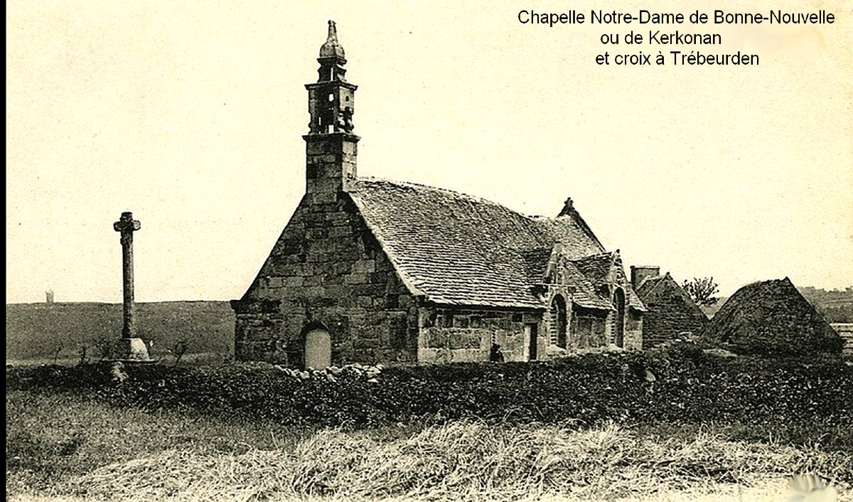 Large 1900 Impressionist Canvas - The Chapel Of Bonne Nouvelle In Trébeurden - Bretagne.-photo-2