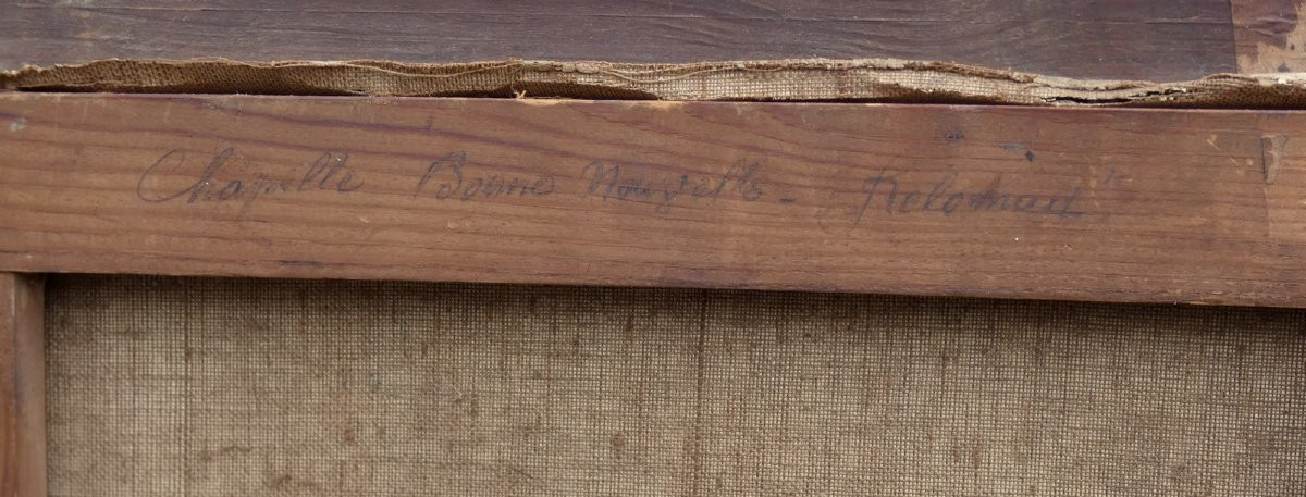 Large 1900 Impressionist Canvas - The Chapel Of Bonne Nouvelle In Trébeurden - Bretagne.-photo-7