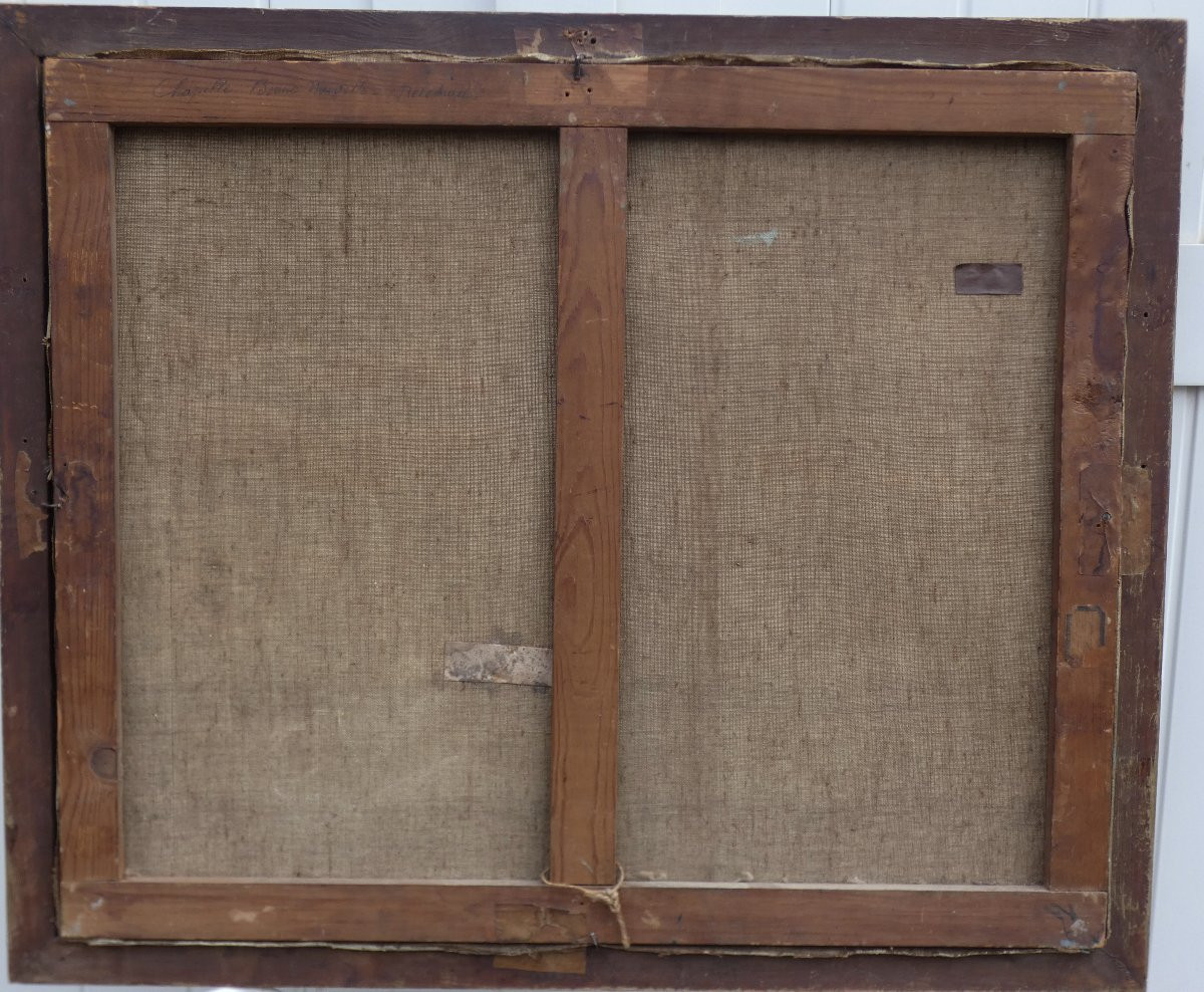 Large 1900 Impressionist Canvas - The Chapel Of Bonne Nouvelle In Trébeurden - Bretagne.-photo-8