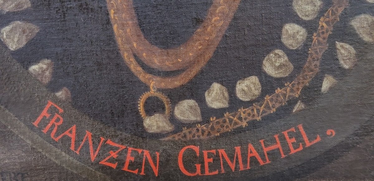 Large XVIIth Piece -portrait Anna Von Königsfeldt Née Von Keutschach- Austrian Aristocracy-photo-2