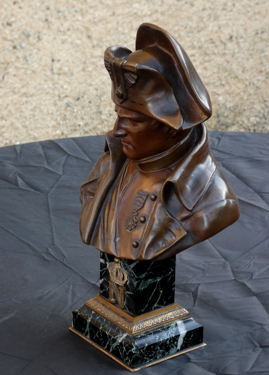 émile Pinedo 1840-1916 - Large Sculpture - Bronze & Marble - Emperor Napoléon 1er-photo-3