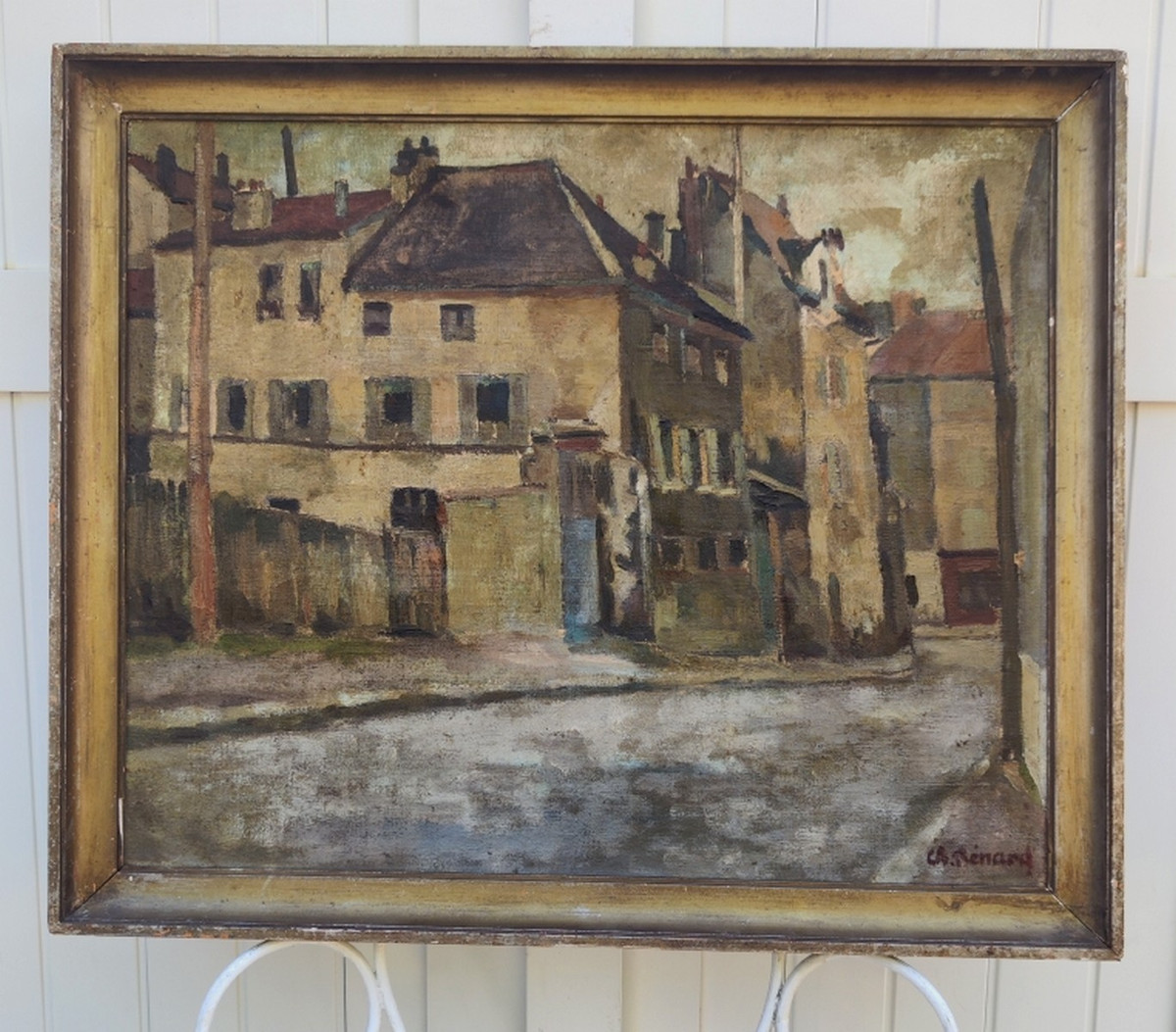 Ch. Bénard ? - Large Canvas Circa 1920 - A Montmartre Street In The Bohemian Era-photo-3
