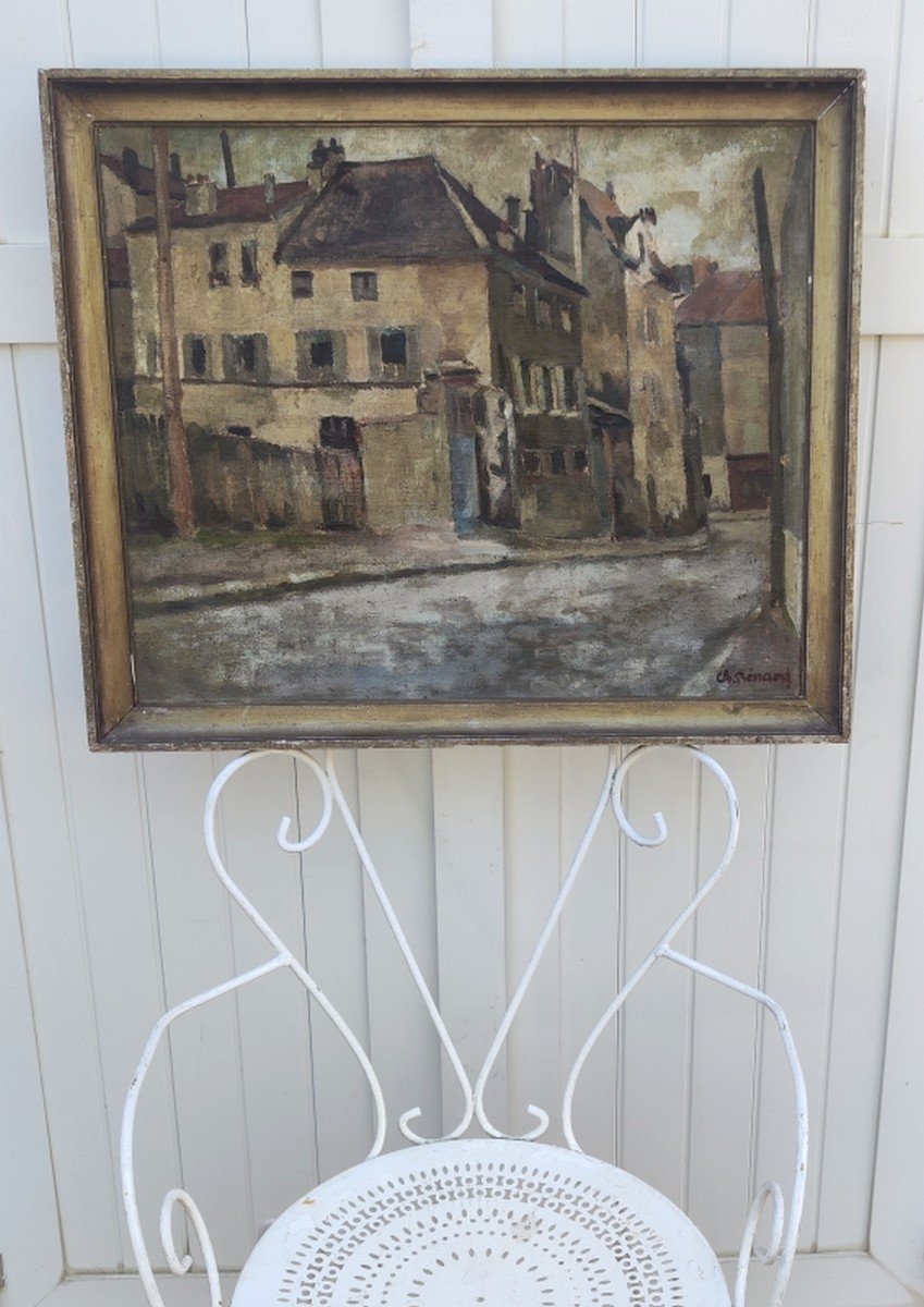 Ch. Bénard ? - Large Canvas Circa 1920 - A Montmartre Street In The Bohemian Era-photo-7