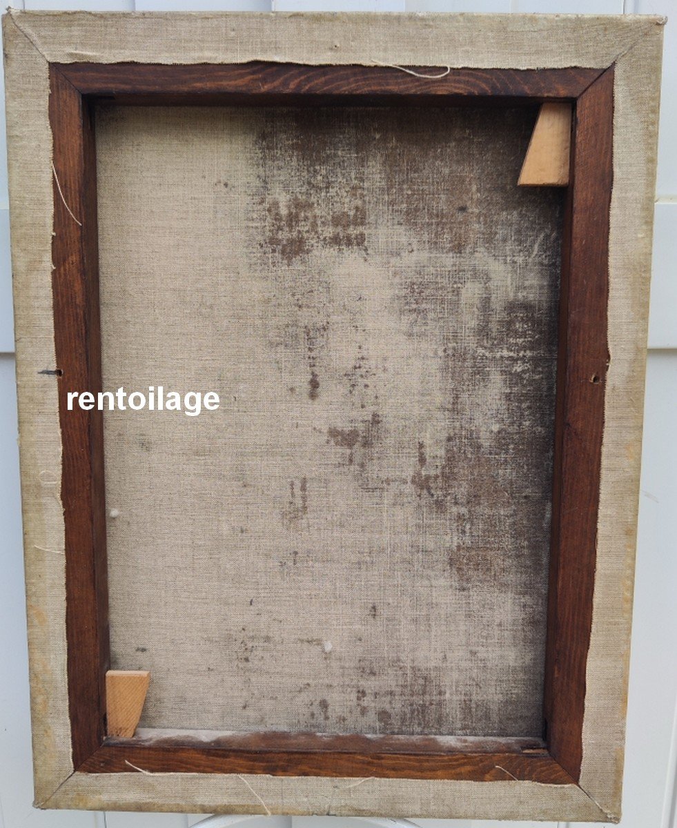 TOILE BIBLIQUE XVIIe - ITALIE & ÉCOLE BOLONAISE - VIERGE A LA BIBLE AVEC L'ENFANT JÉSUS ENDORMI-photo-8