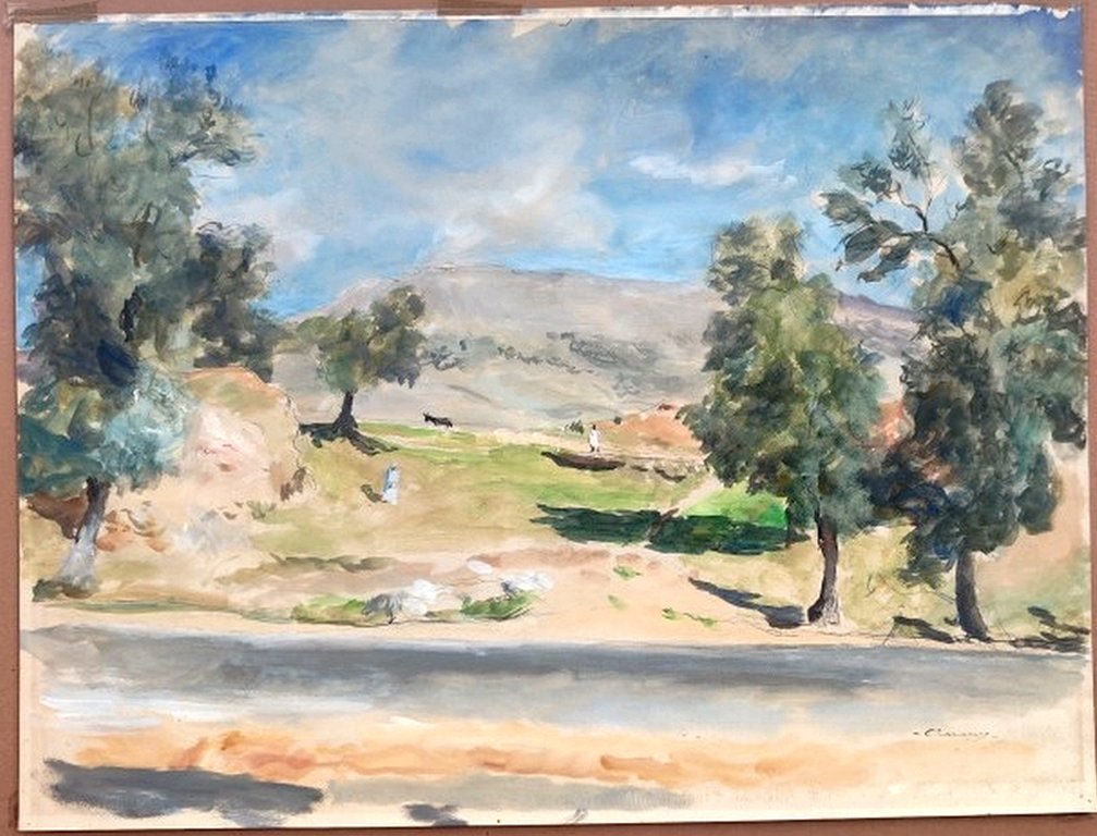 Henri Clamens 1905–1937...great Orientalist Watercolor...landscape Of The Maghreb—algeria—morocco-photo-4