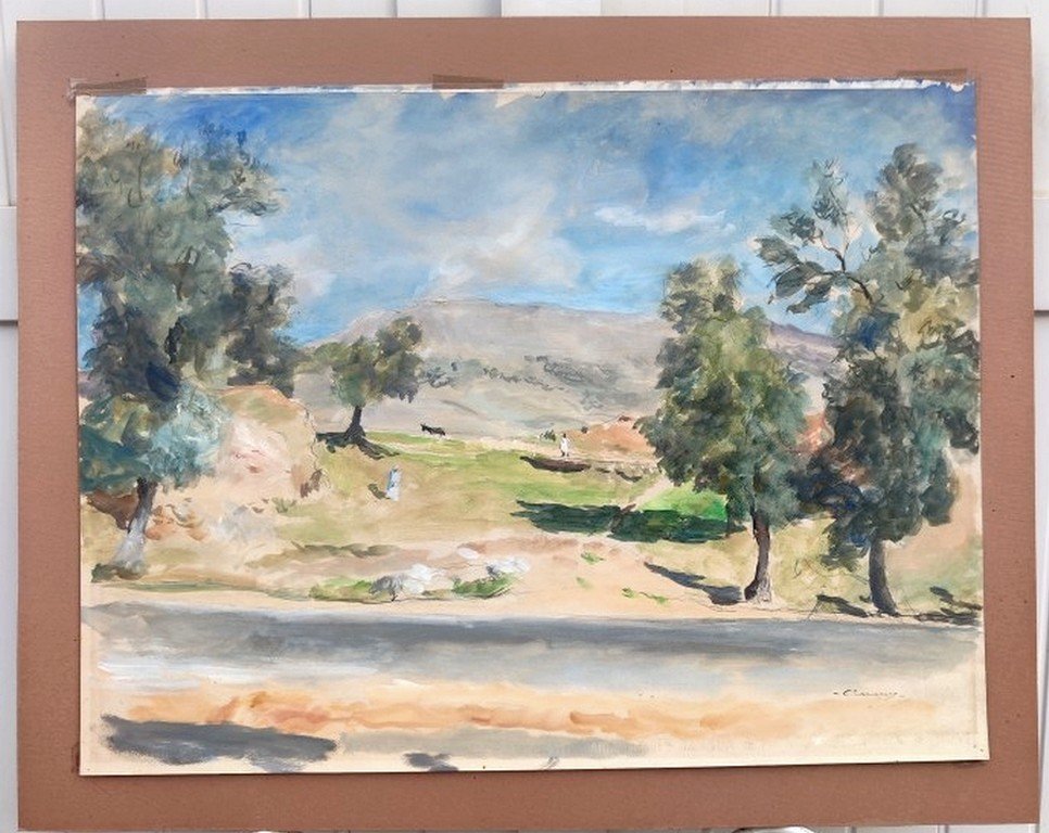 Henri Clamens 1905–1937...great Orientalist Watercolor...landscape Of The Maghreb—algeria—morocco-photo-4