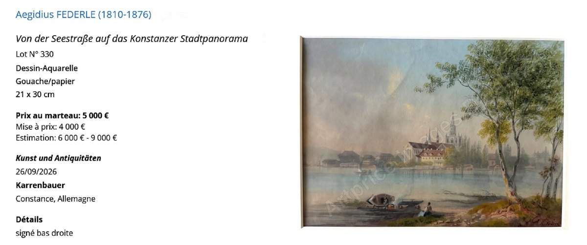 EGIDIUS FEDERLE 1810–1876...PAYSAGE ANIMÉ AU CRÉPUSCULE PRÈS D'UN LAC SUISSE-photo-8