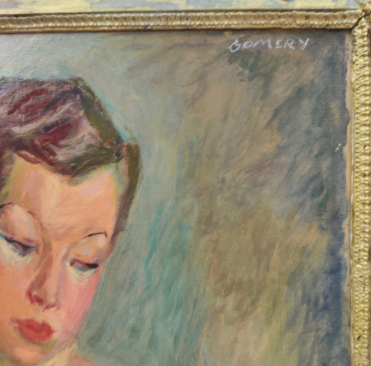 émeric Gomery 1902–1969...great Painting...nude With A Bouquet Of Violets-photo-4