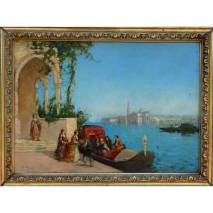 FRANÇOIS MAURY 1861-1933..GRAND & LUMINEUX IMPRESSIONNISTE..VENISE & GRAND CANAL