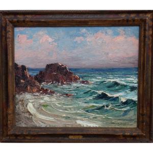 Louis Arraou 1900 - Large & Luminous Impressionist - Rocky Coast Of The Esterel