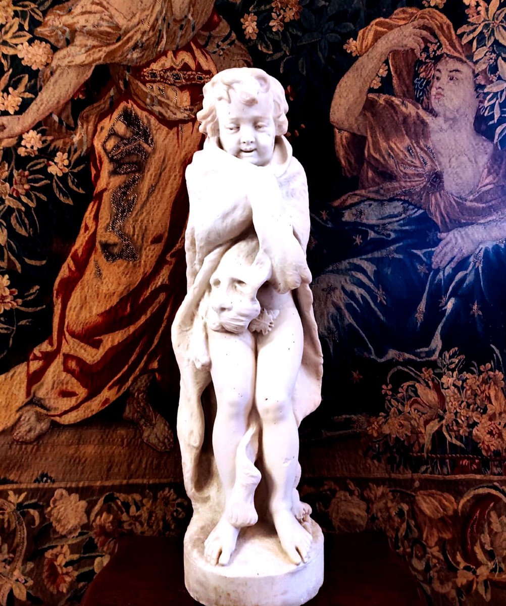 Important White Marble Sculpture - XVIIIth