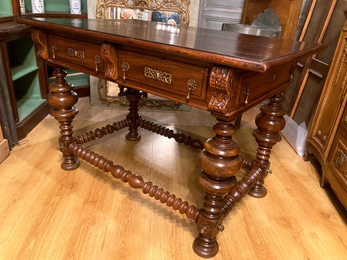 Portuguese Table In Native Wood - XVIIIeme-photo-2