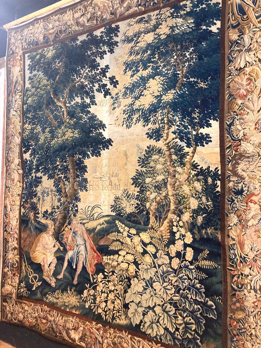 Tapisserie Audenarde Représentant Mercure Et Argus - Flandres  XVIIème-photo-2