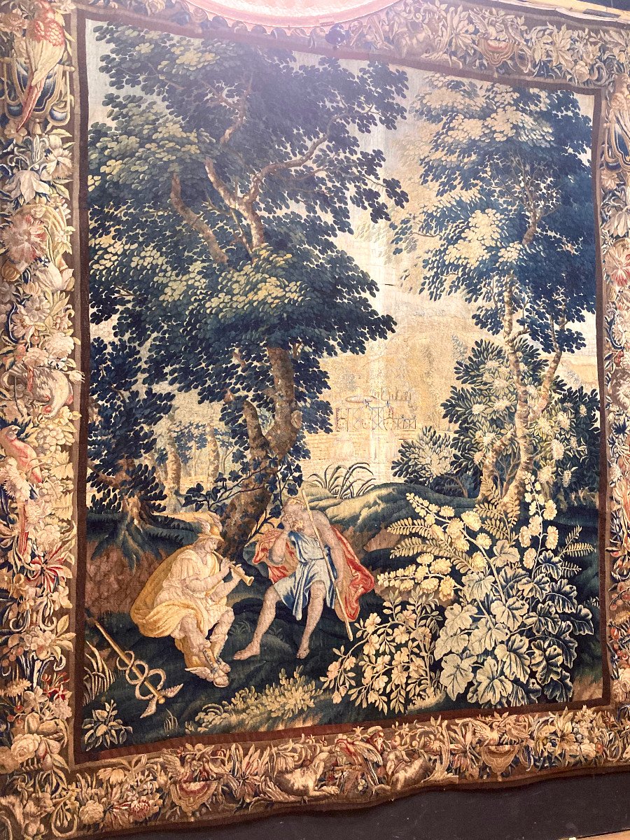 Tapisserie Audenarde Représentant Mercure Et Argus - Flandres  XVIIème-photo-4
