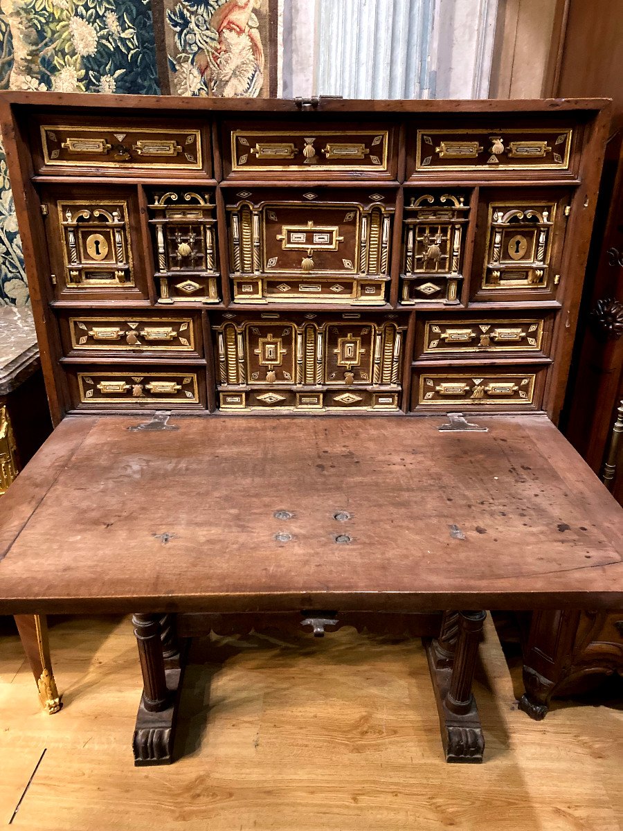 Cabinet Dit  Bargueno En Noyer - XVIIème Espagne.-photo-2