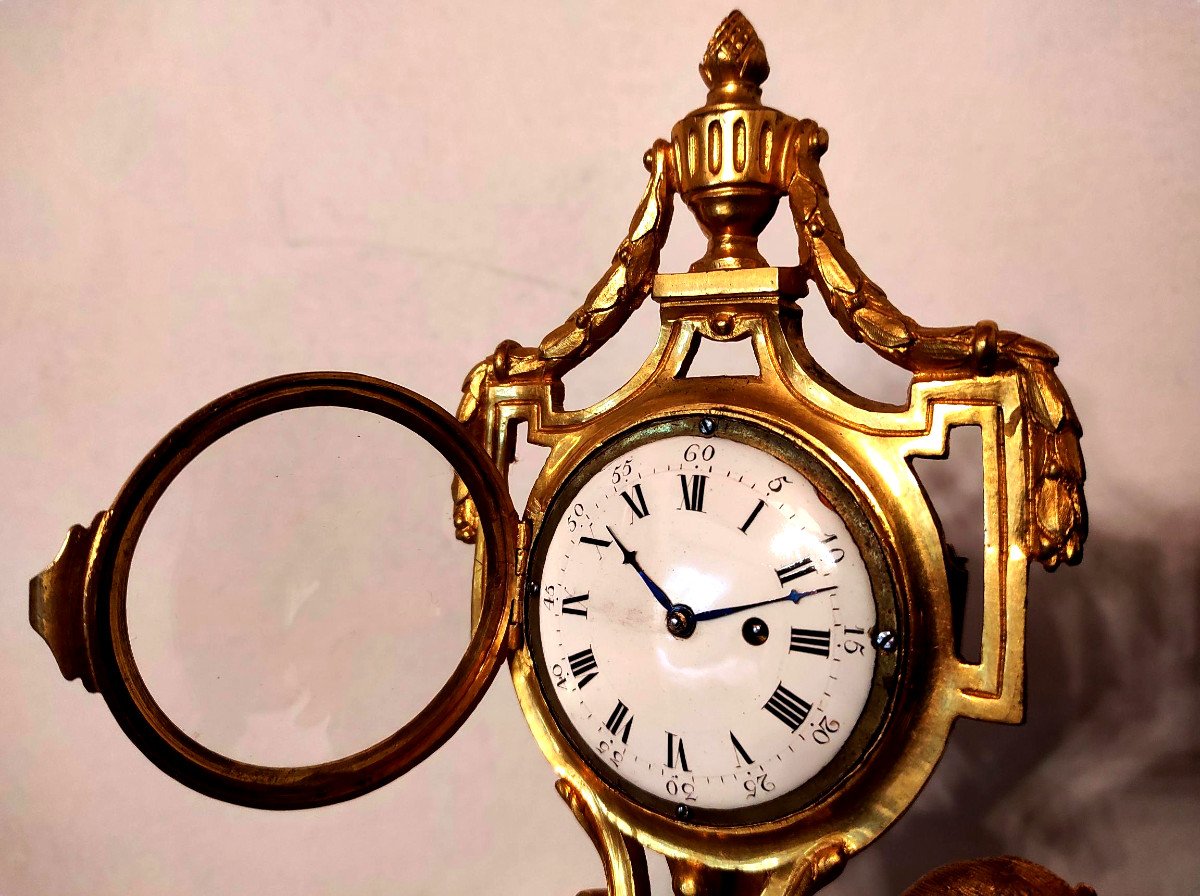 Horse Clock Called "watch Holder" Louis XVI Period-photo-3