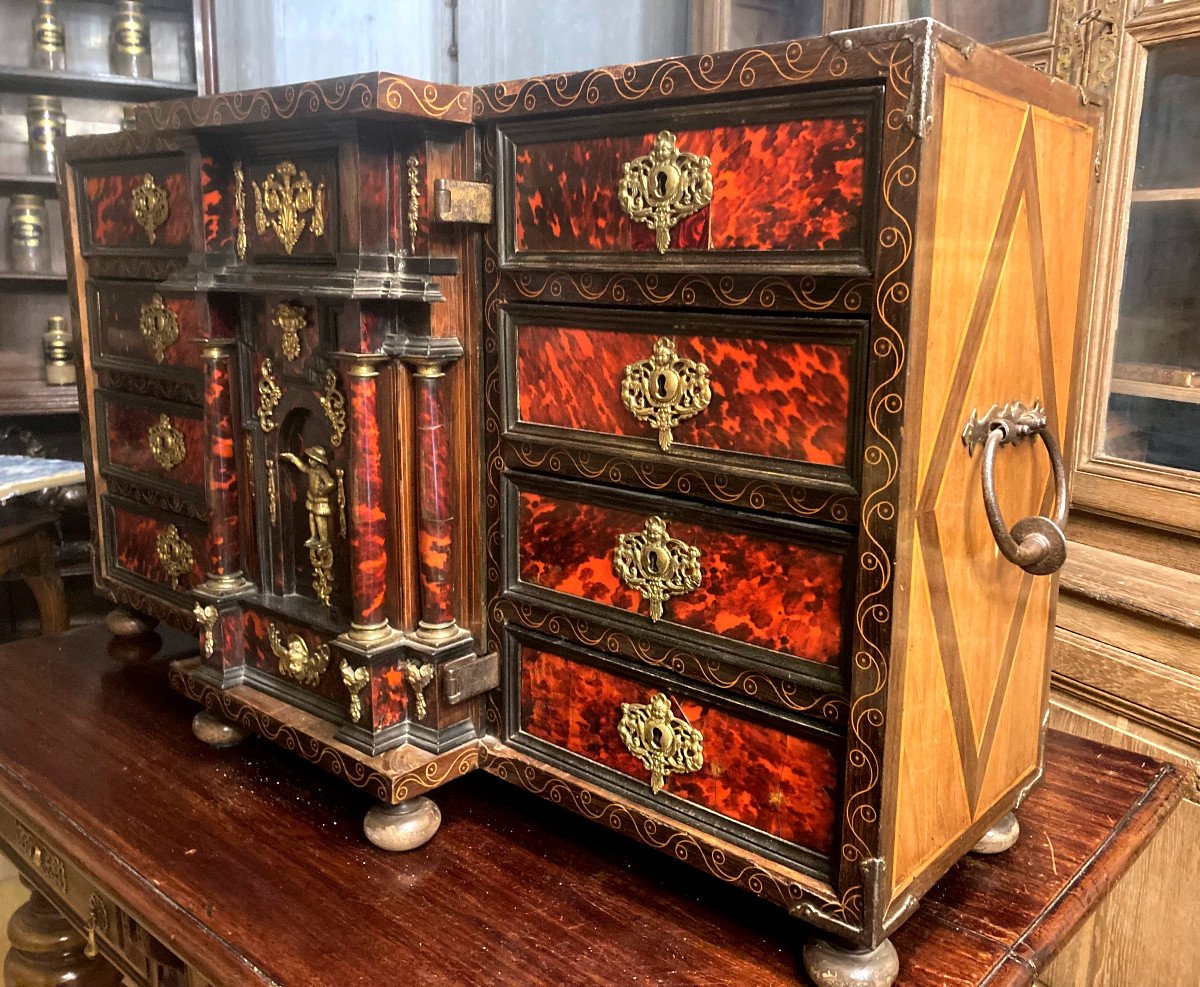 Cabinet Anversois En ébène, Palissandre Et écaille - Circa 1700-photo-2