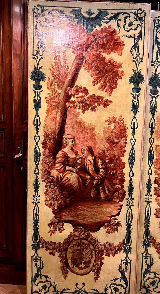 Importante Paire De Tableaux De Boiseries -Provence XVIIIeme Siècle.-photo-3