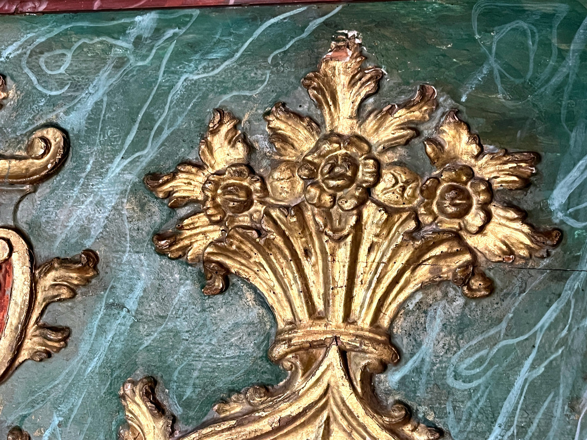 Important Piece Of Re-edged Woodwork - Italy 18th Century-photo-2