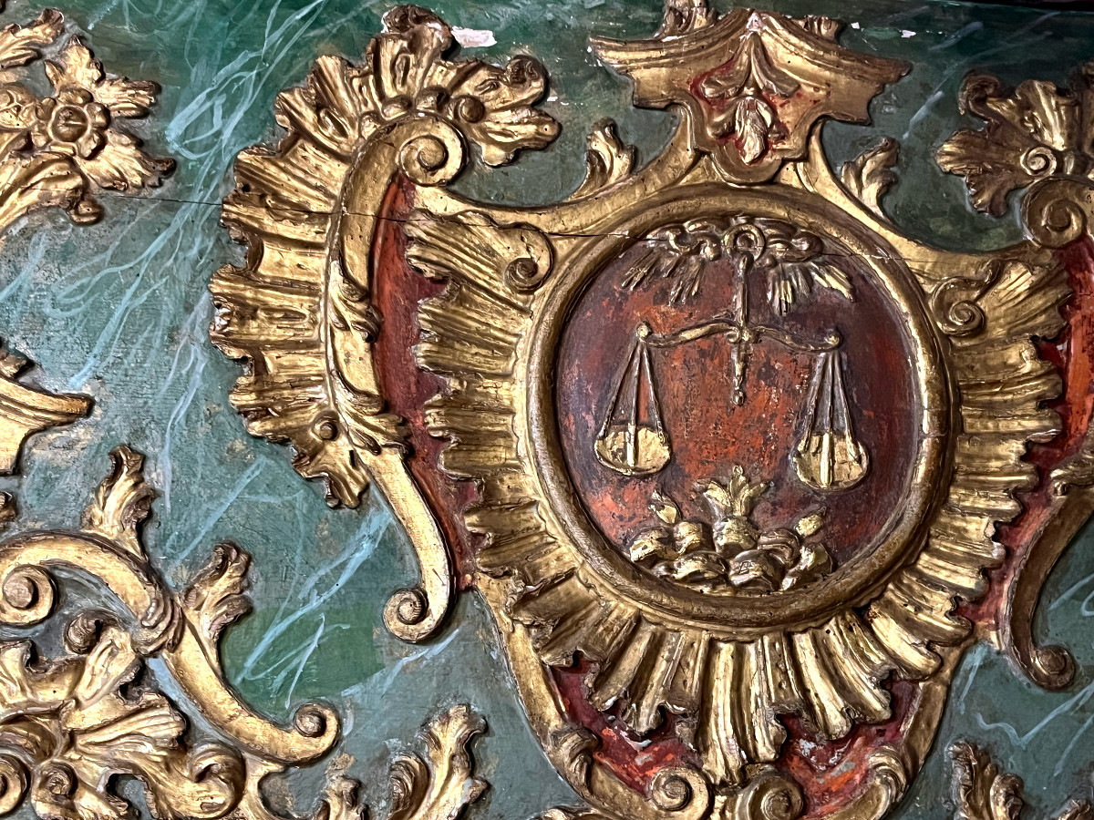 Important Piece Of Re-edged Woodwork - Italy 18th Century-photo-3