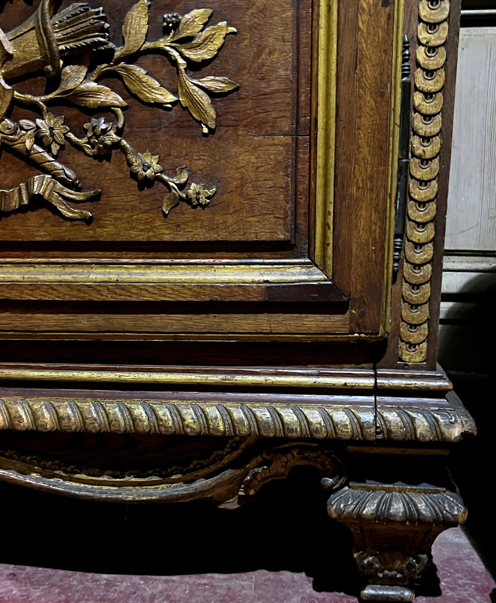 Important Library Of Trapezoidal Woodwork - 19th Century Regency Style-photo-1