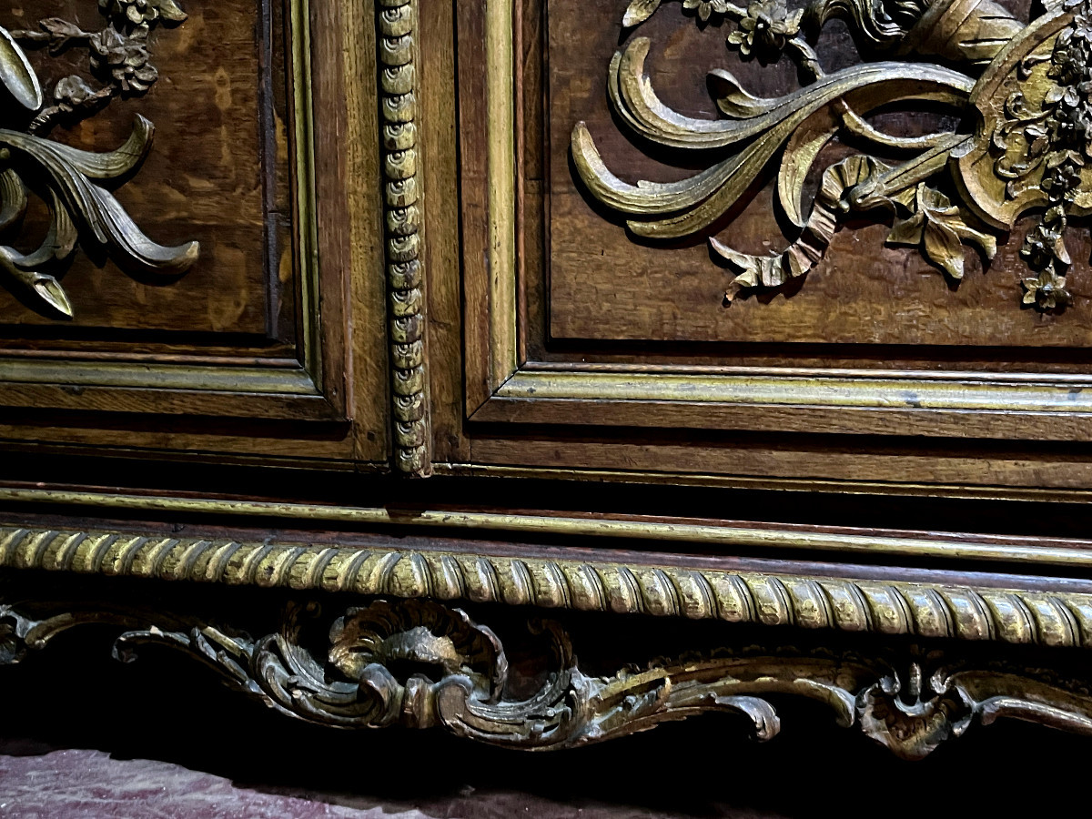Important Library Of Trapezoidal Woodwork - 19th Century Regency Style-photo-2