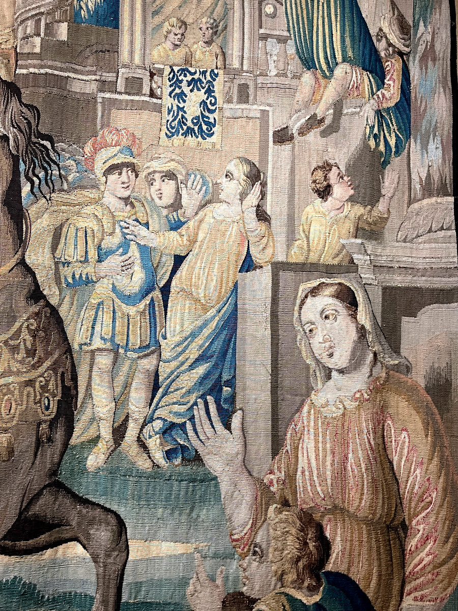 Tapisserie de Felletin -Le triomphe d'alexandre le Grand - Epoque XVIIème-photo-3