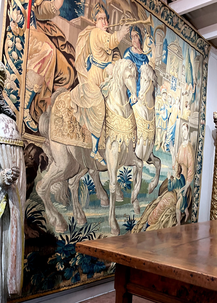 Tapisserie de Felletin -Le triomphe d'alexandre le Grand - Epoque XVIIème-photo-7