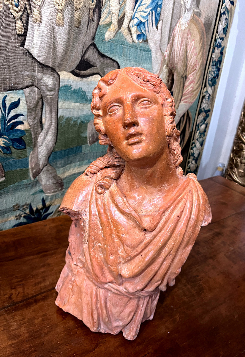 Pair Of Terracotta Busts Of Angels - Northern Italy, 16th Century-photo-3