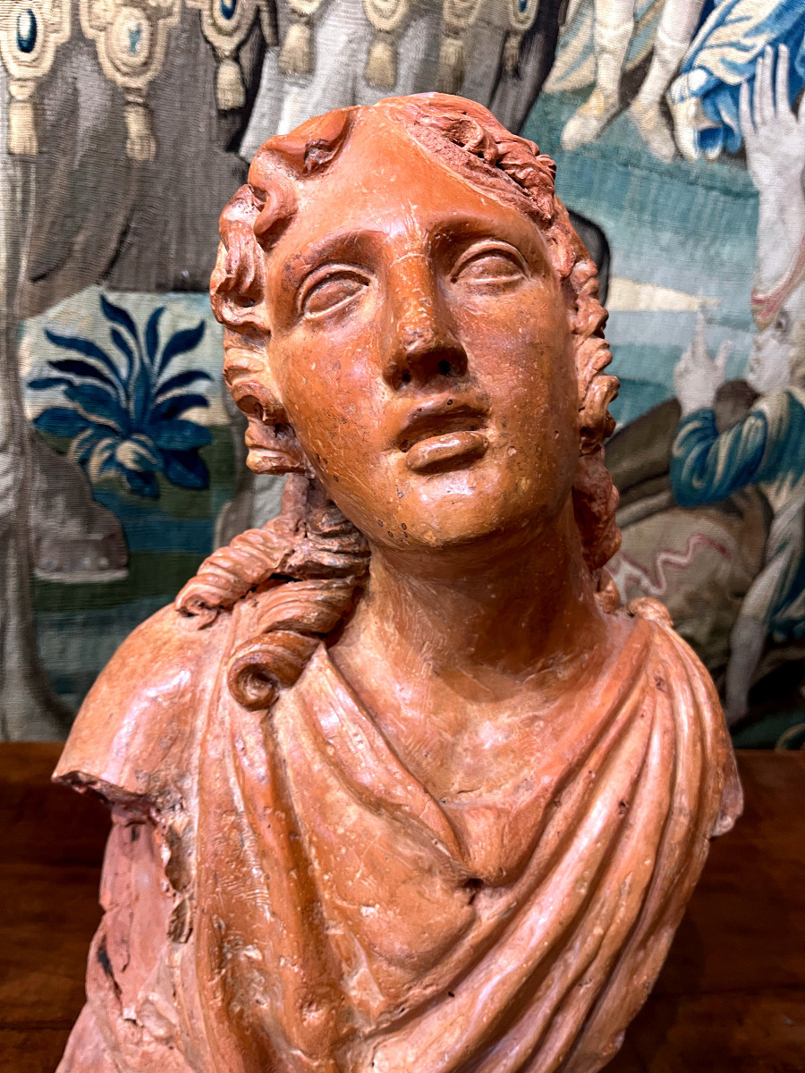 Pair Of Terracotta Busts Of Angels - Northern Italy, 16th Century-photo-1