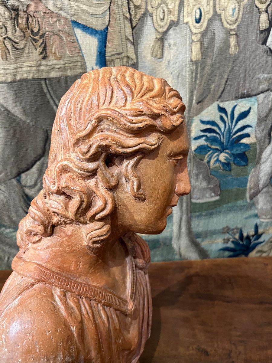 Pair Of Terracotta Busts Of Angels - Northern Italy, 16th Century-photo-2