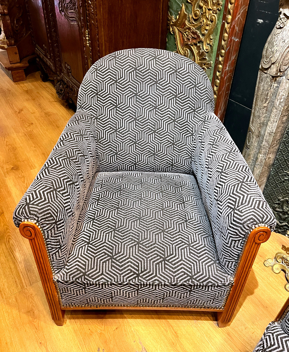 Paire de Fauteuils Art Deco circa 1930-photo-4