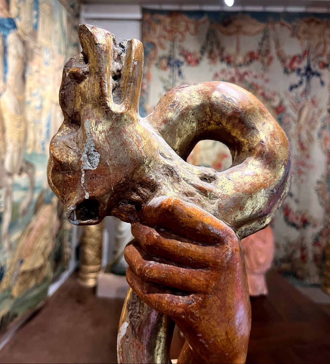 Pair Of Nubian Torchères In Molded Wood - Italy, 18th Century-photo-5