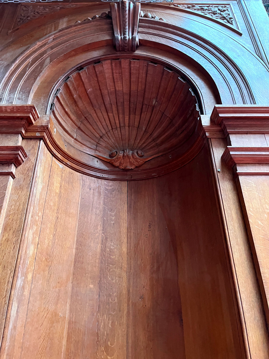 Large Carved Oak Niche - 18th Century-photo-2