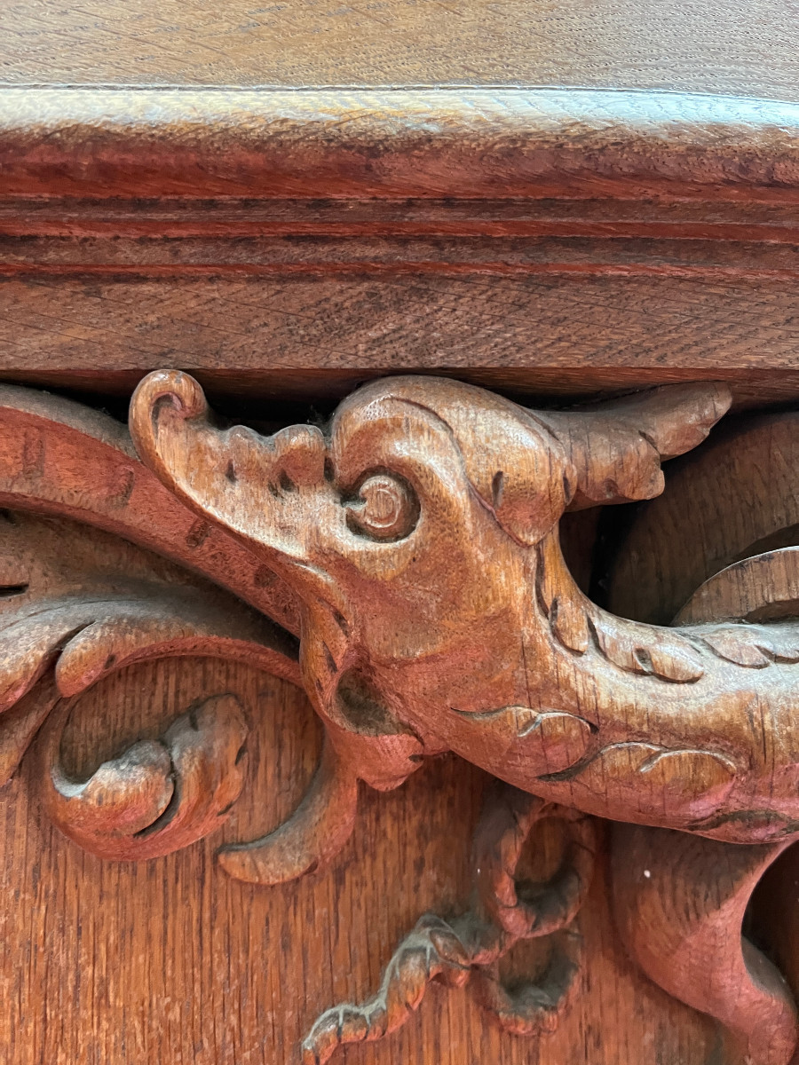 Large Carved Oak Niche - 18th Century-photo-6