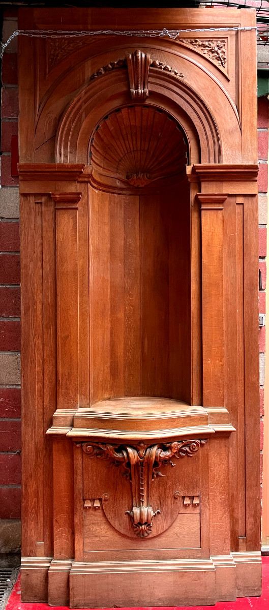 Large Carved Oak Niche - 18th Century
