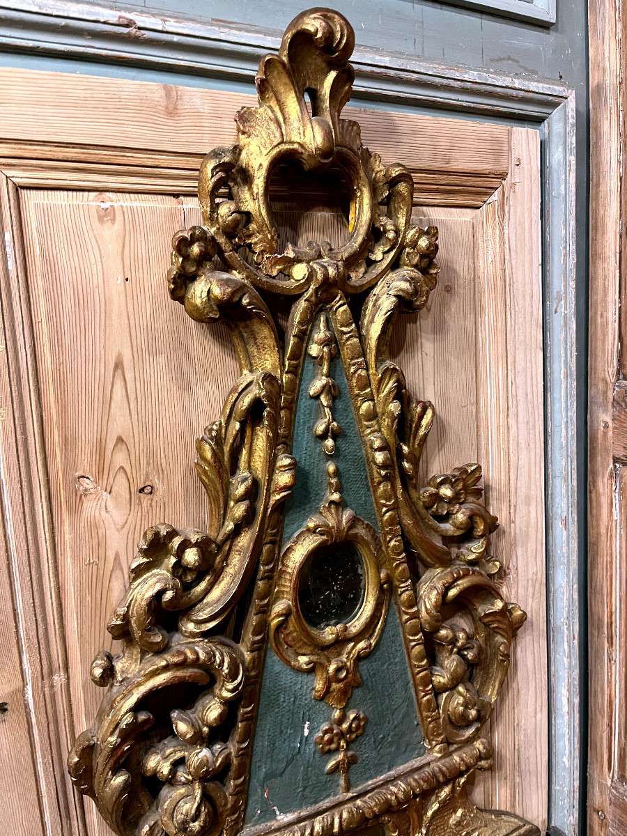 Monstrance- Polycromed Wood Reliquary- 18th Century-photo-3