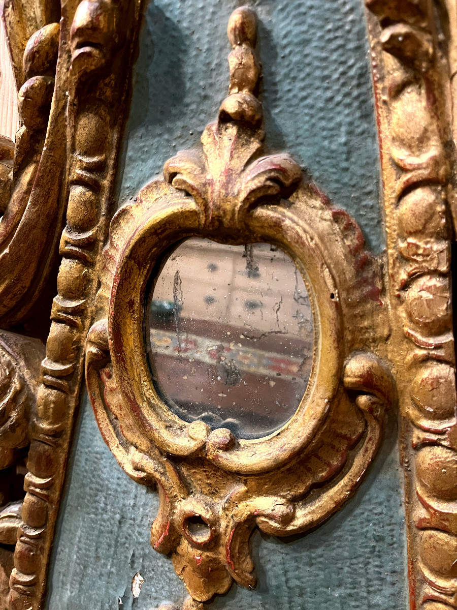 Monstrance- Polycromed Wood Reliquary- 18th Century-photo-4