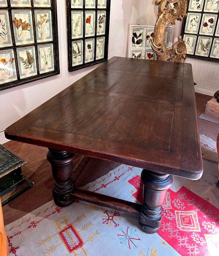 Large Monastery Table Made Of Solid Oak—18th Century-photo-2