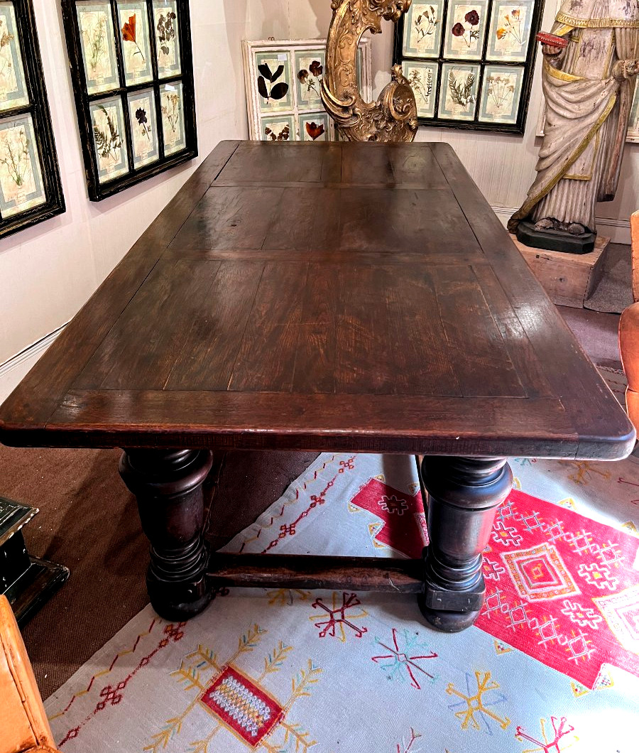 Large Monastery Table Made Of Solid Oak—18th Century-photo-3