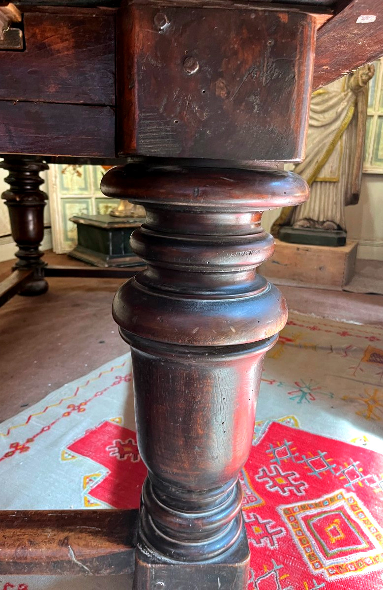 Large Monastery Table Made Of Solid Oak—18th Century-photo-4
