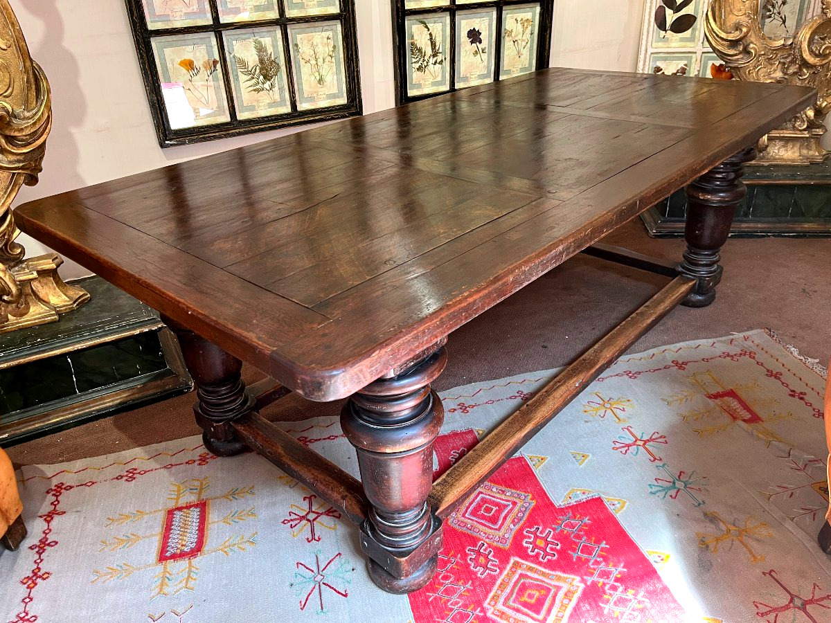 Large Monastery Table Made Of Solid Oak—18th Century