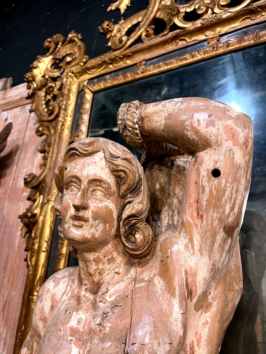 Saint Sébastien flandres XVIIe bois tilleul sculpte -photo-3