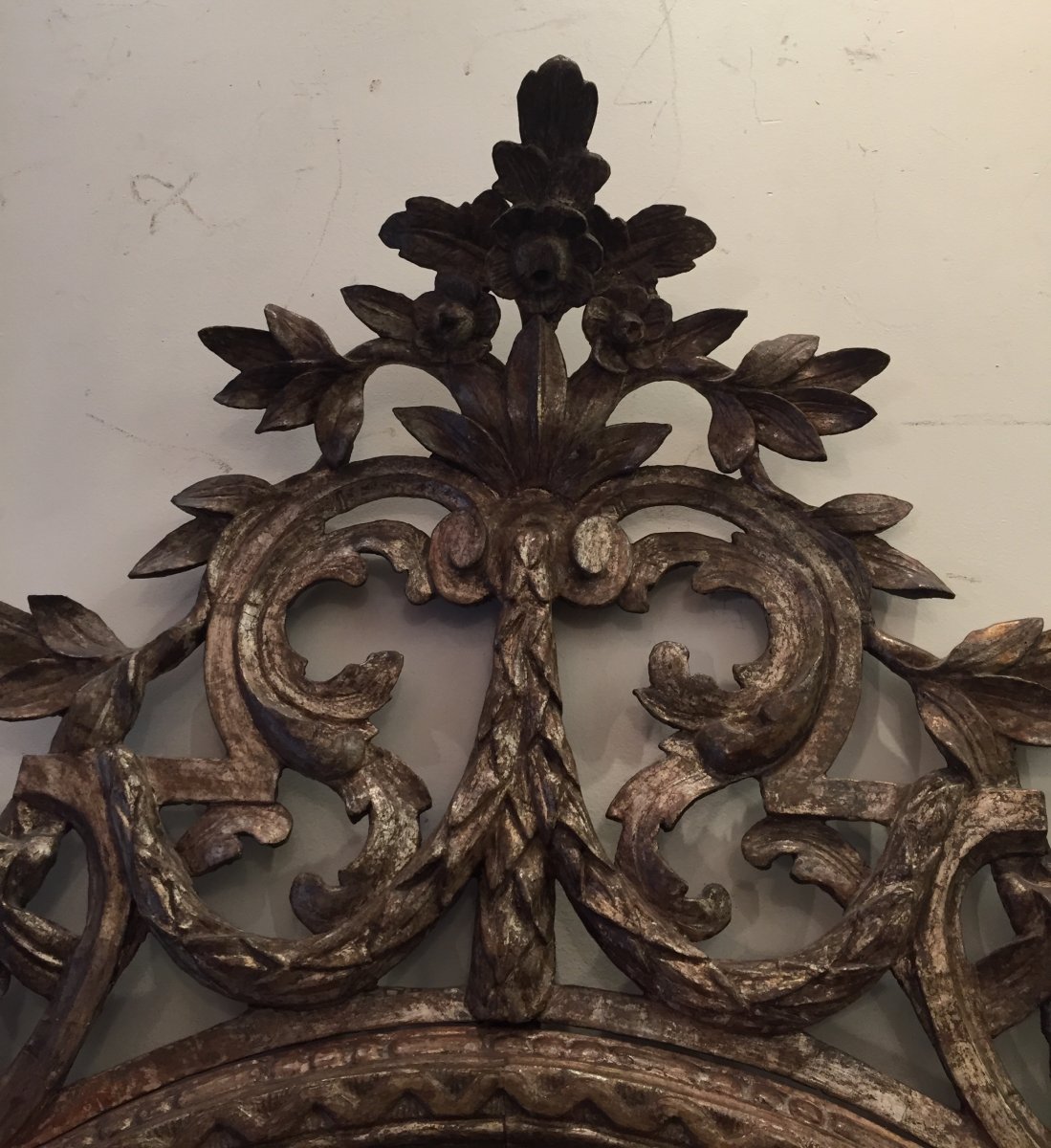 Important Mirror In Carved Wood - Italy XVIII.-photo-3