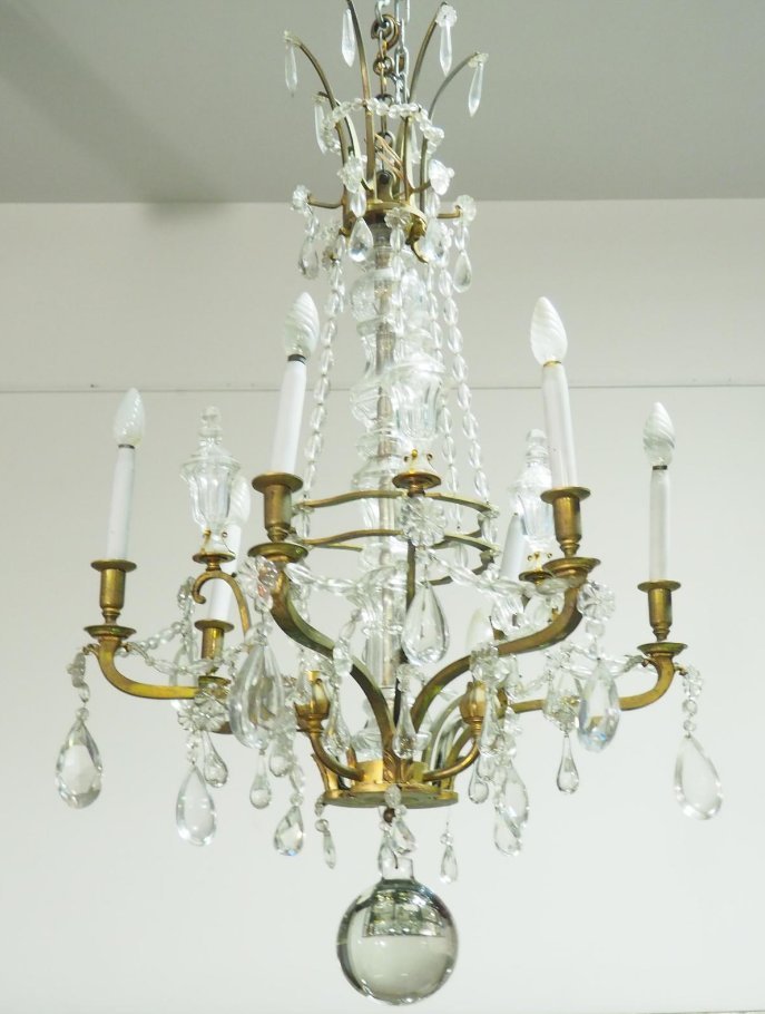 Basket Shaped Chandelier - Circa 1880-photo-4