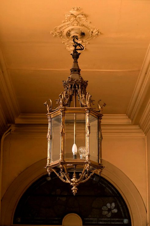 Important Bronze Lantern - Neo-gothic Style Mid XIXth.-photo-2