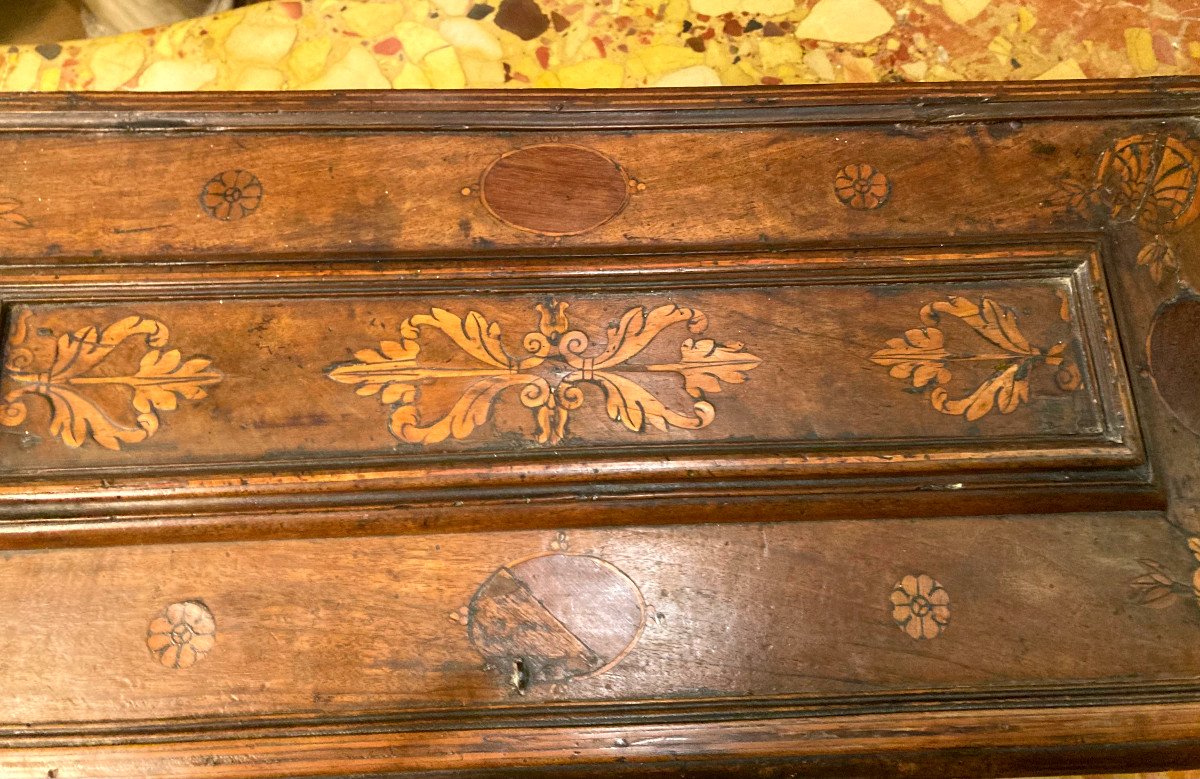 Coffre Dit Cassone En Noyer - Renaissance-photo-1